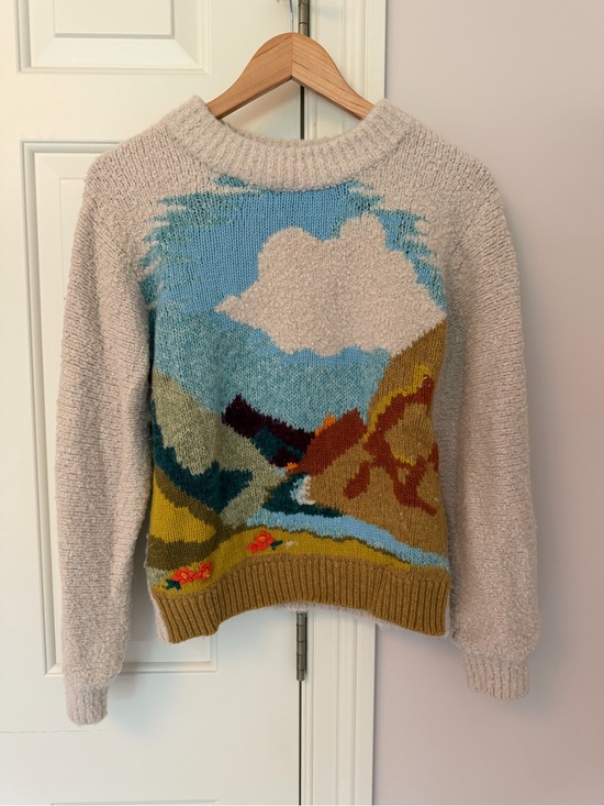 Anthropologie Sweaters - 🏞️ Sleeping on Snow by Anthropologie - Mountain Motif Crewneck Sweater